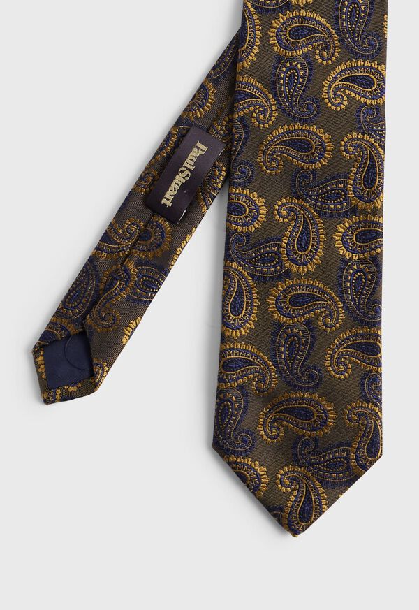 Paul Stuart Woven Silk Two Tone Paisley Tie, image 3