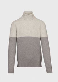 Paul Stuart Cashmere Blend Two-Tone Turtleneck Sweater, thumbnail 1