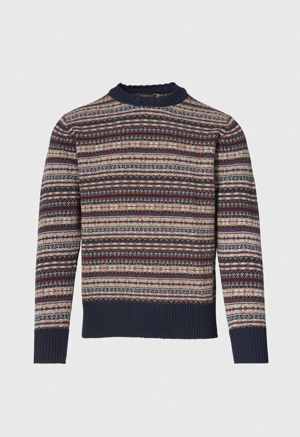 Paul Stuart Fair Isle Crewneck Sweater, image 1