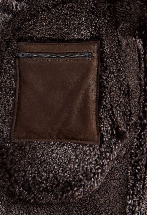 Paul Stuart Funnel Neck Shearling Jacket, image 6