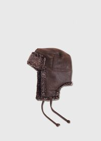 Paul Stuart Distressed Leather Trapper Hat, thumbnail 1