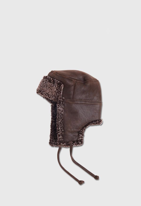 Paul Stuart Distressed Leather Trapper Hat, image 1