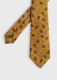 Paul Stuart Printed Silk Tossed Pine Tie, thumbnail 1