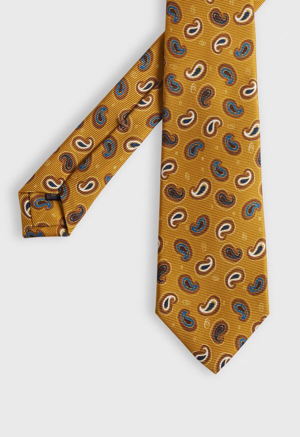 Paul Stuart Printed Silk Tossed Pine Tie, image 1