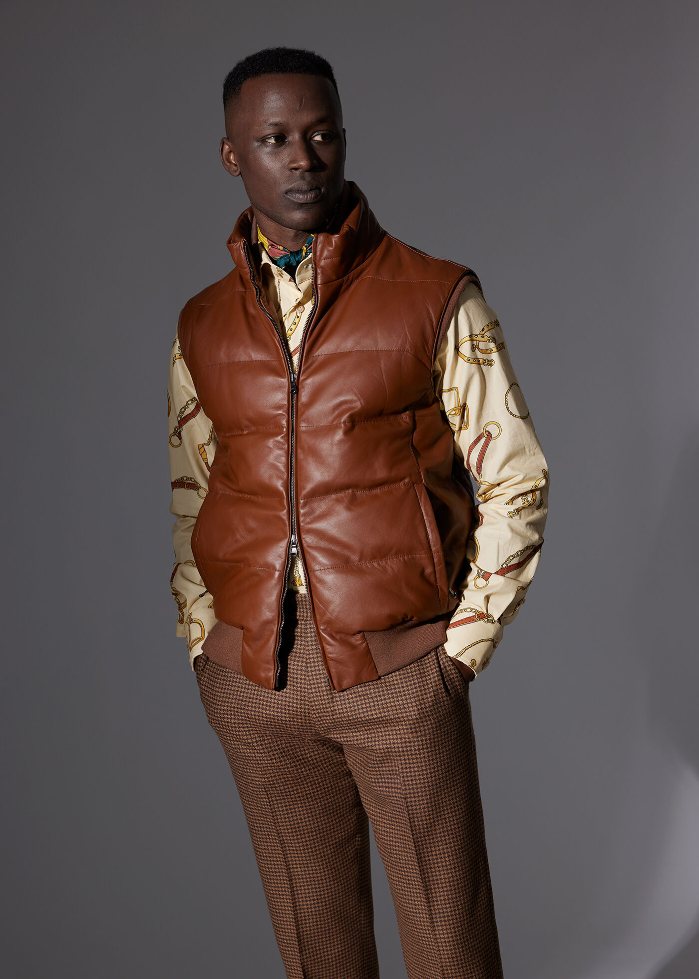 Leather look vest new arrivals