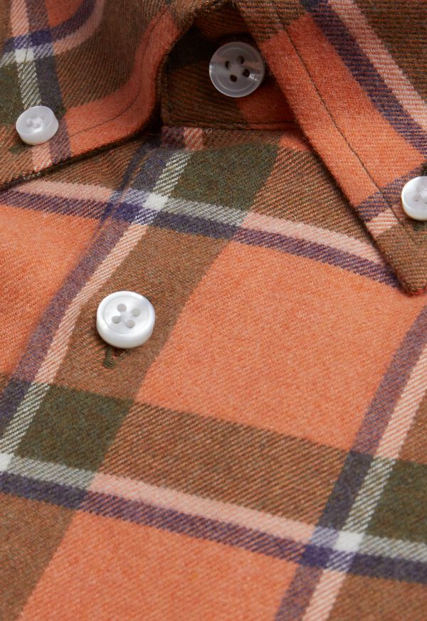 Paul Stuart Cotton Big Plaid Flannel Sport Shirt, image 3