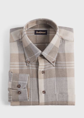 Paul Stuart Flannel Plaid Sport Shirt