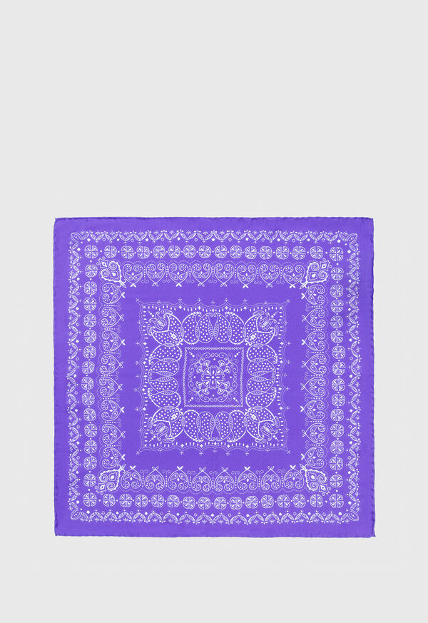 Paul Stuart Silk Bandana Print Pocket Square, image 1