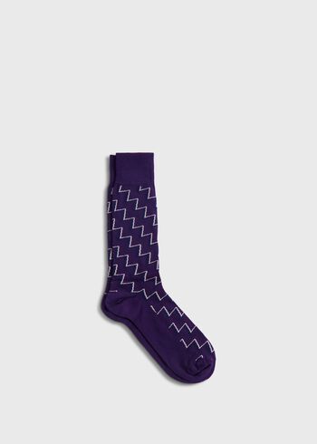 Paul Stuart Cotton & Cashmere Blend Zig Zag Sock