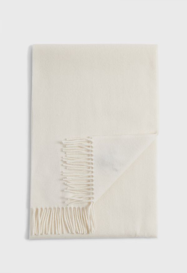 Paul Stuart Cashmere Scarf with Man on the Fence Logo, image 1