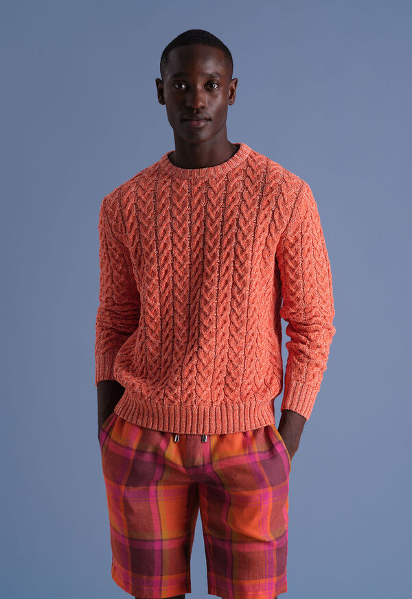 Paul Stuart Cotton Cable Crewneck Sweater, image 2