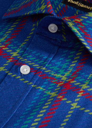 Paul Stuart Printed Plaid Flannel Shirt
