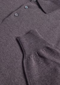 Paul Stuart Long Sleeve Merino Wool Polo Shirt, thumbnail 2