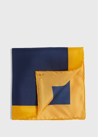 Paul Stuart Printed Silk Color Block Pocket Square, thumbnail 1