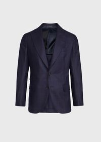 Paul Stuart Navy and Rust Windowpane Suit, thumbnail 3