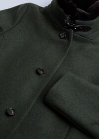 Paul Stuart Wool Blend Fur Coat with Built-In Vest, thumbnail 3