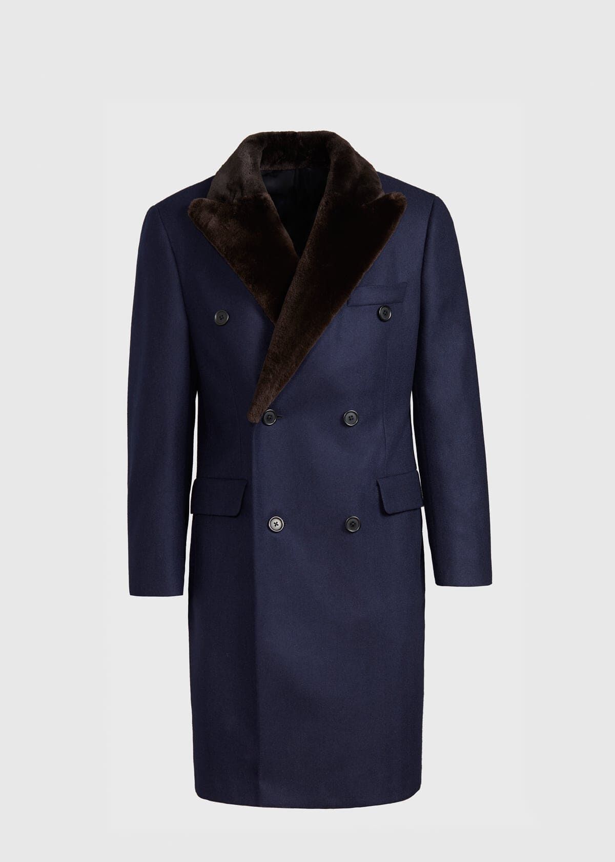 Fur lapel coat clearance