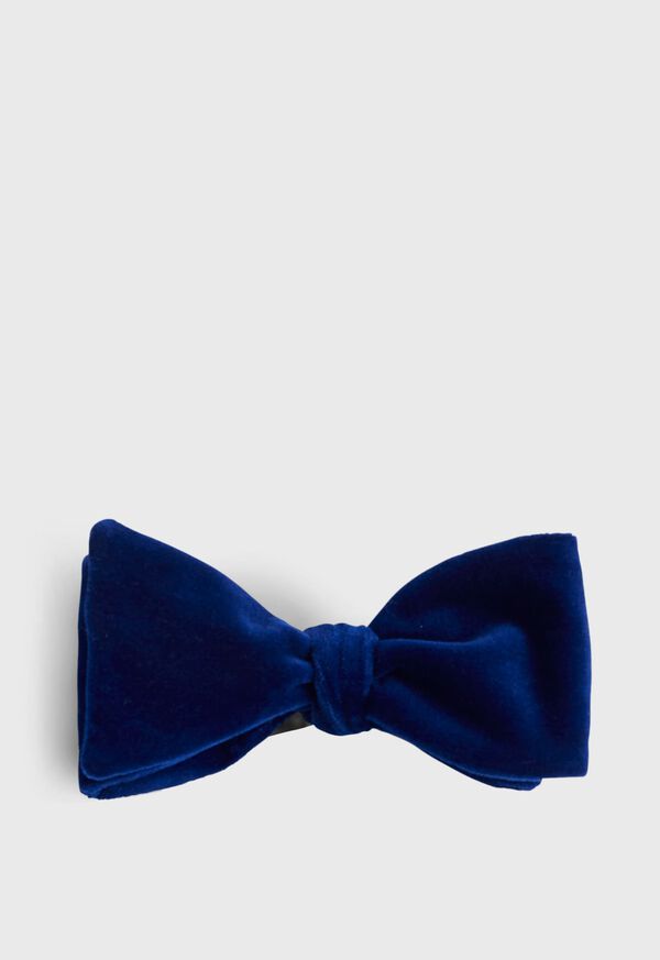 Paul Stuart Stretch Velvet Blunt Edge Bow Tie, image 1