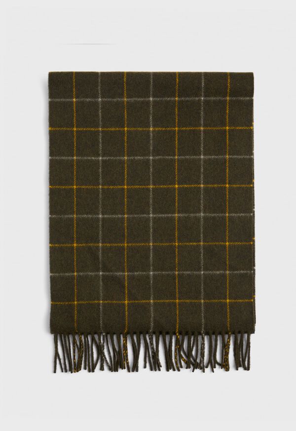 Paul Stuart Cashmere 2 Color Windowpane Scarf, image 2