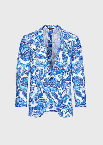 Paul Stuart Printed Paisley Linen Dinner Jacket