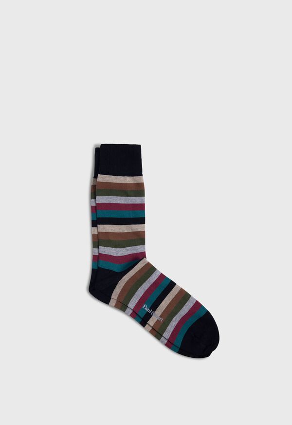 Paul Stuart Colorful Stripe Sock, image 1