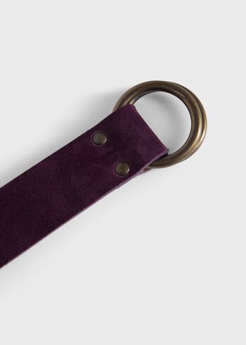 Paul Stuart Leather D-Ring Belt