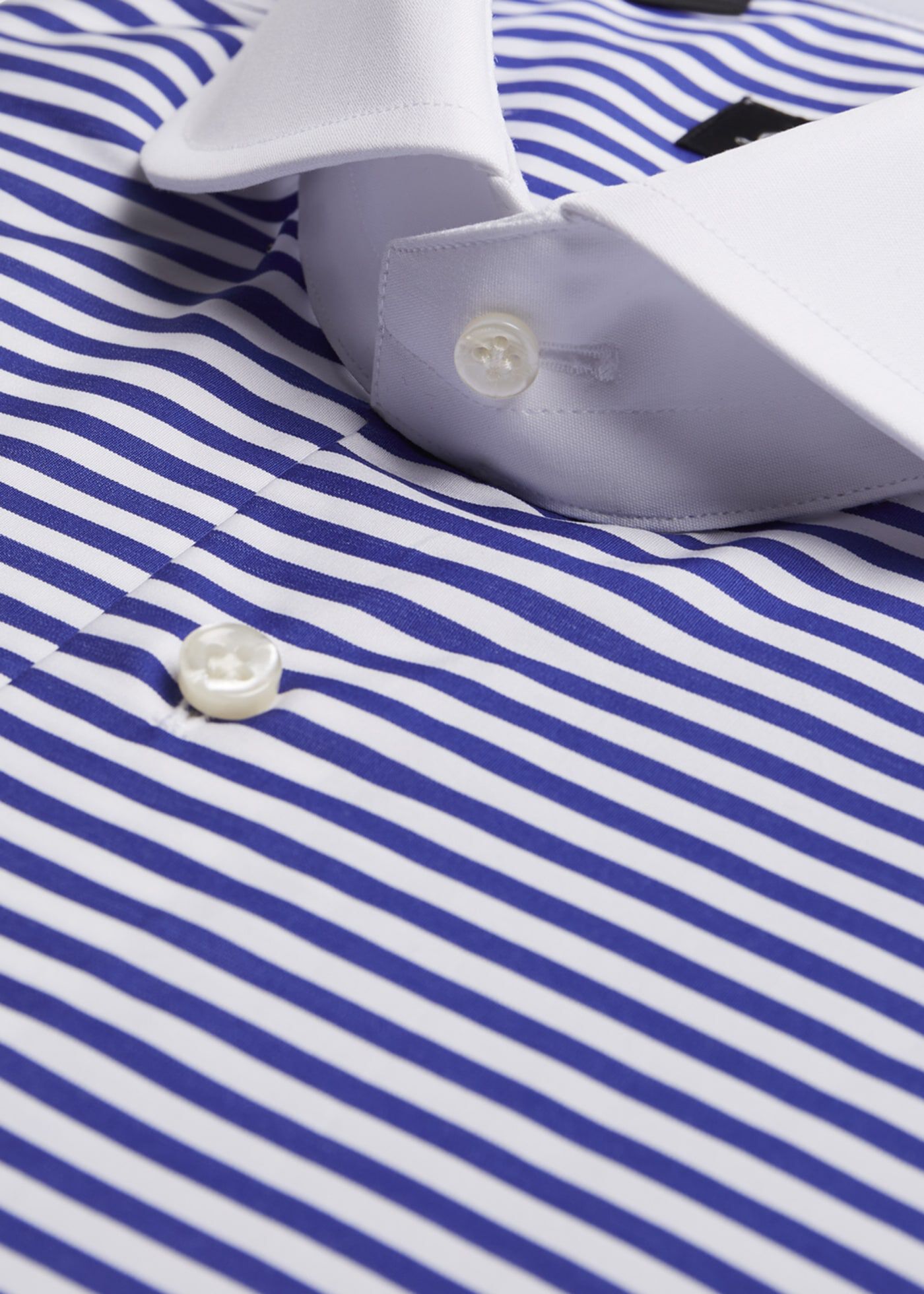 Mens blue striped dress shirt discount