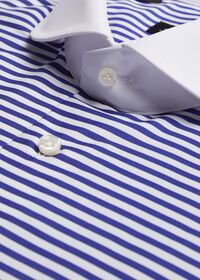 Paul Stuart Blue Horizontal Stripe Dress Shirt, thumbnail 2