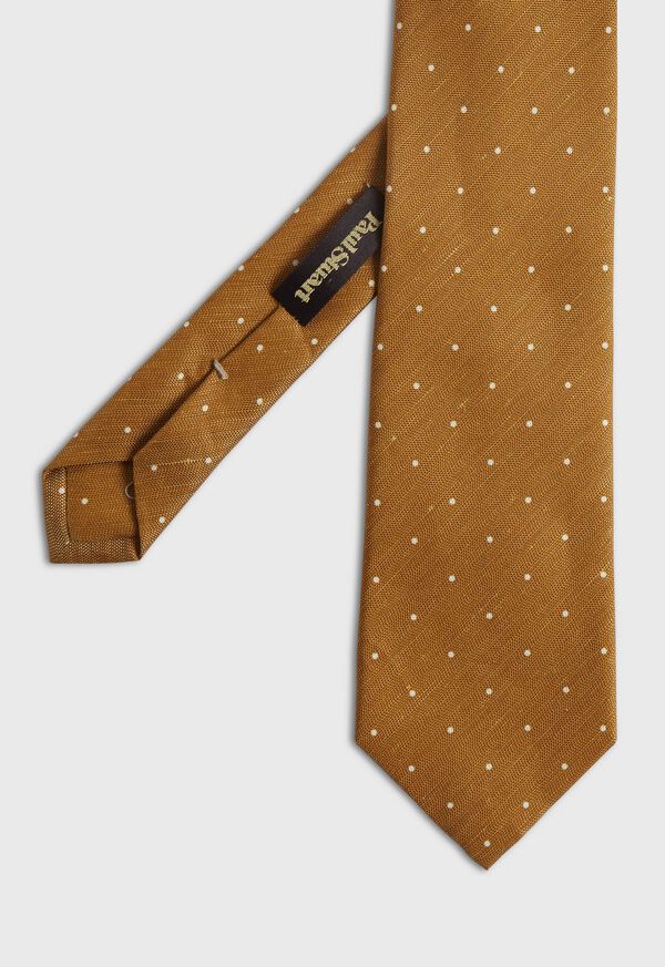 Paul Stuart Printed Silk & Linen Dot Tie, image 1