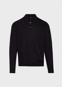 Paul Stuart Long Sleeve Cotton Polo, thumbnail 5