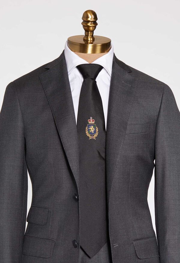 Paul Stuart Crest Motif Silk Tie, image 1