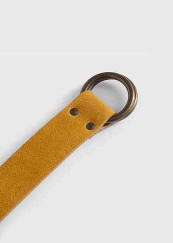 Paul Stuart Leather D-Ring Belt