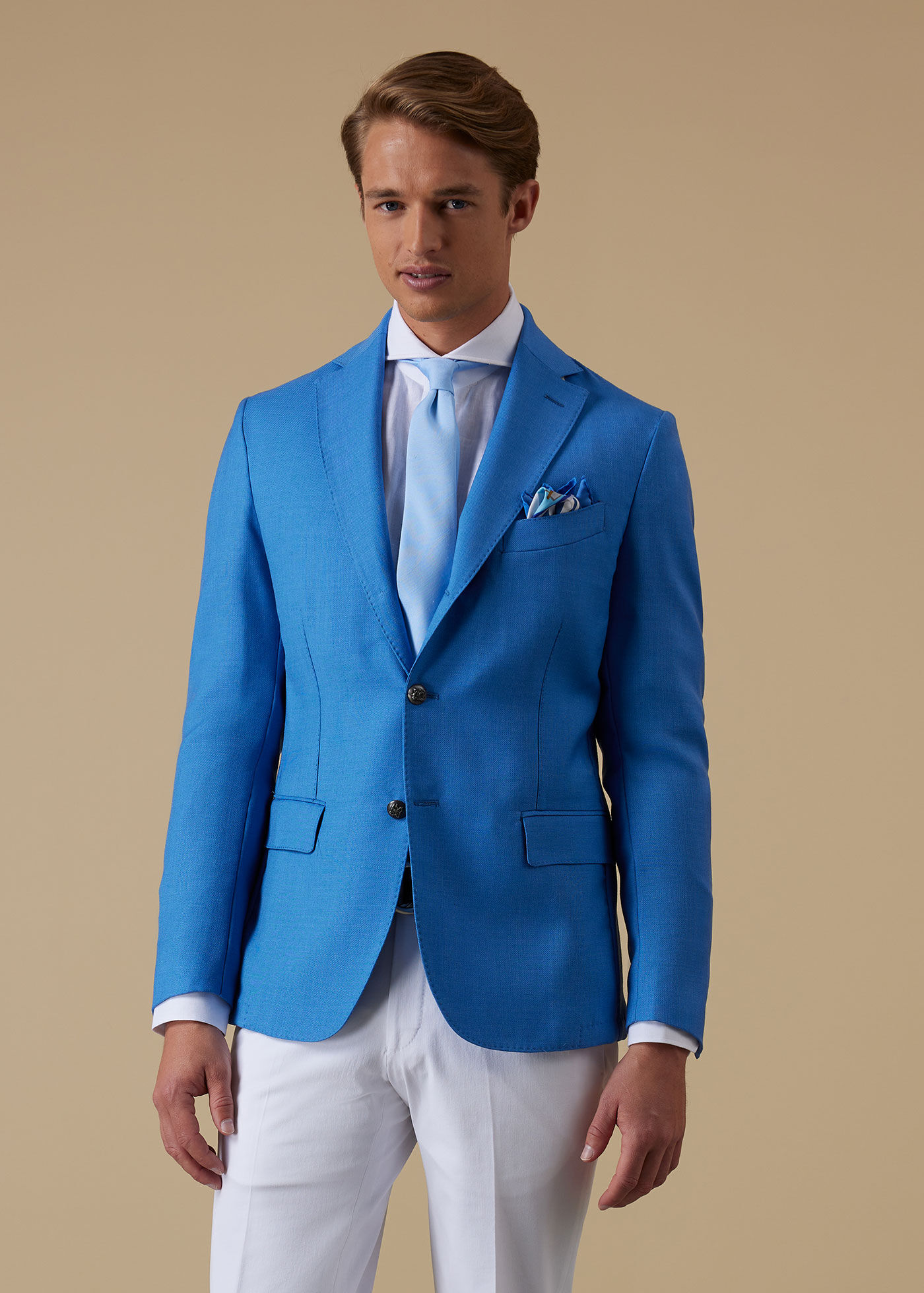 Blue silk outlet blazer