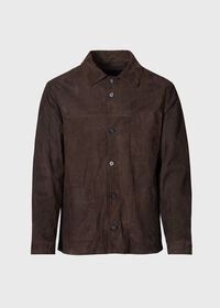 Paul Stuart Leather Shirt Jacket, thumbnail 1