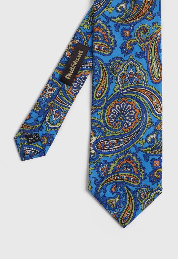 Paul Stuart Bright Paisley Tie, image 1