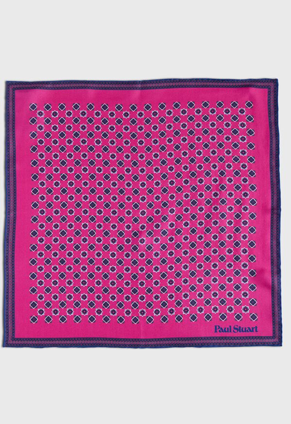 Paul Stuart Printed Silk Medallion Pocket Square, image 2