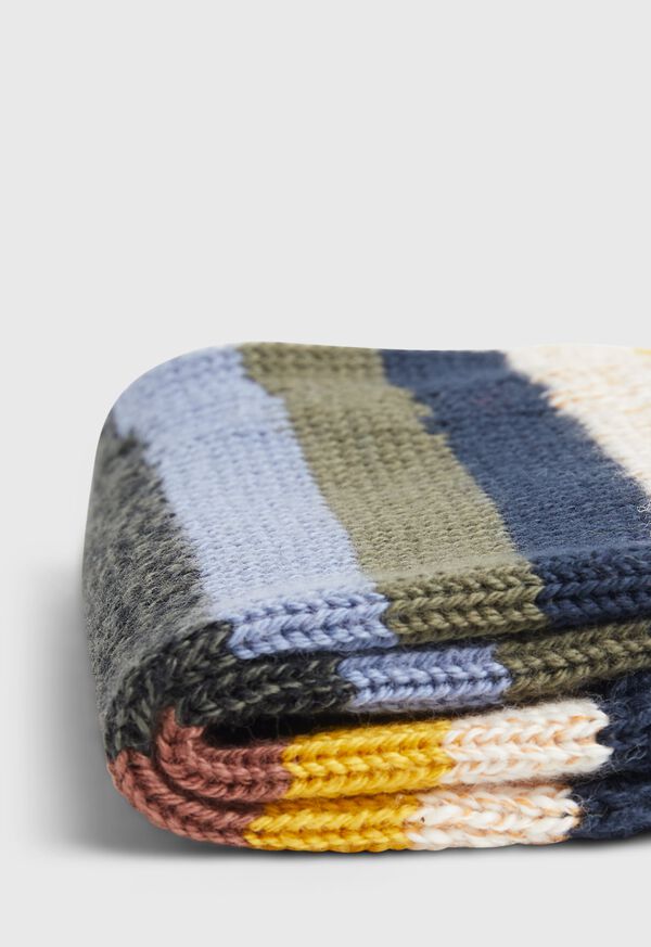 Paul Stuart Heavy Weight Cotton Multi Color Stripe Sock, image 2