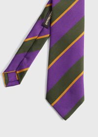 Paul Stuart Woven Silk Regimental Stripe Tie, thumbnail 1