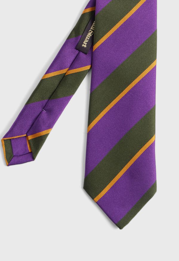 Paul Stuart Woven Silk Regimental Stripe Tie, image 1