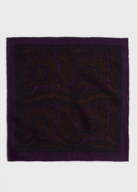 Paul Stuart Wool Paisley Pocket Square, thumbnail 2