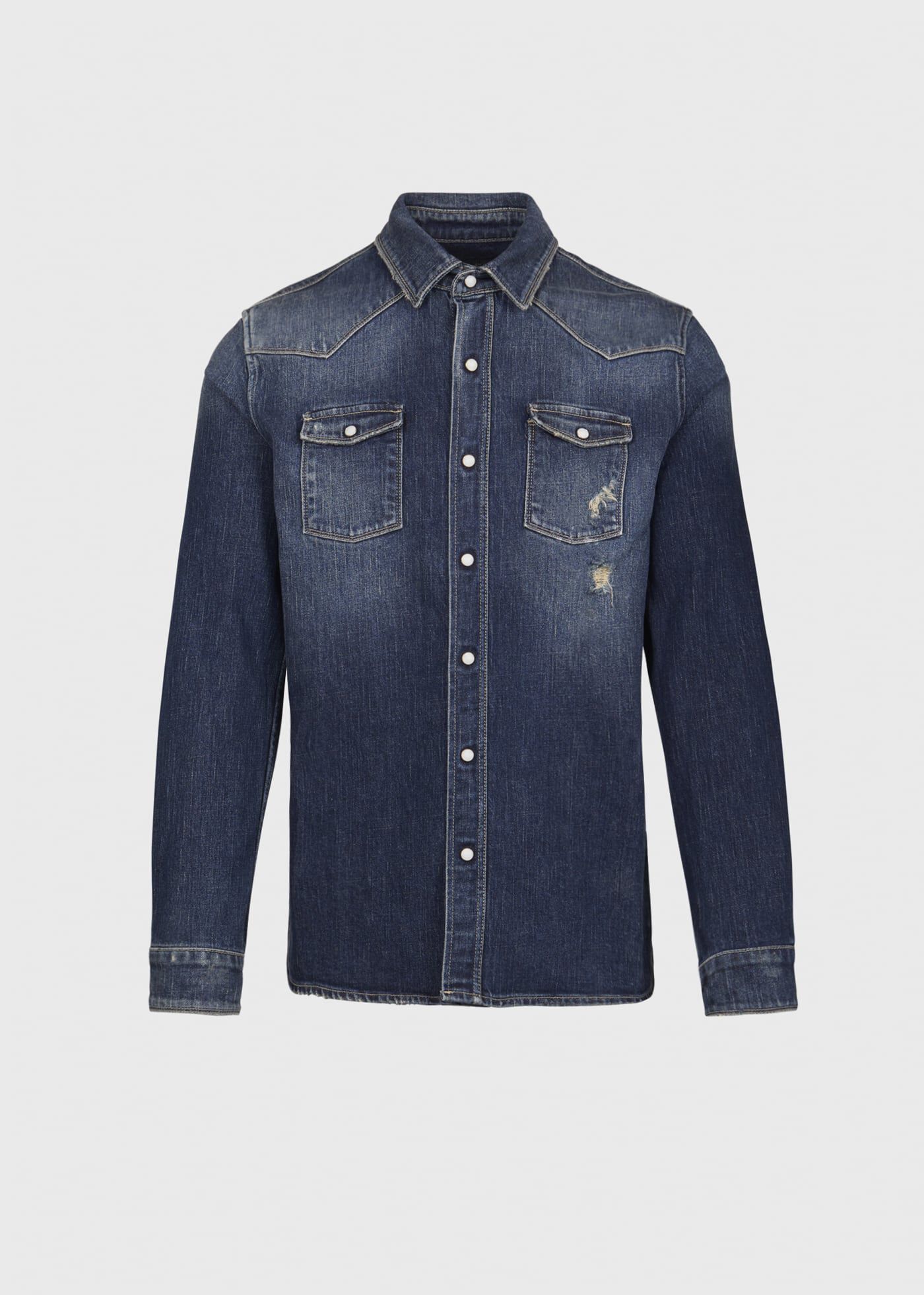 Damage Wash Denim Shirt