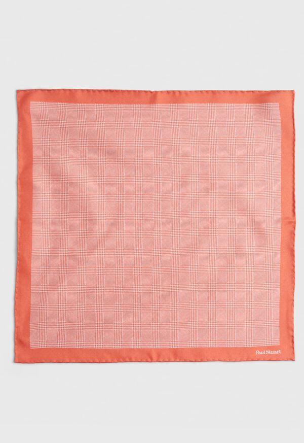 Paul Stuart Reversible Silk Plaid Pocket Square, image 2
