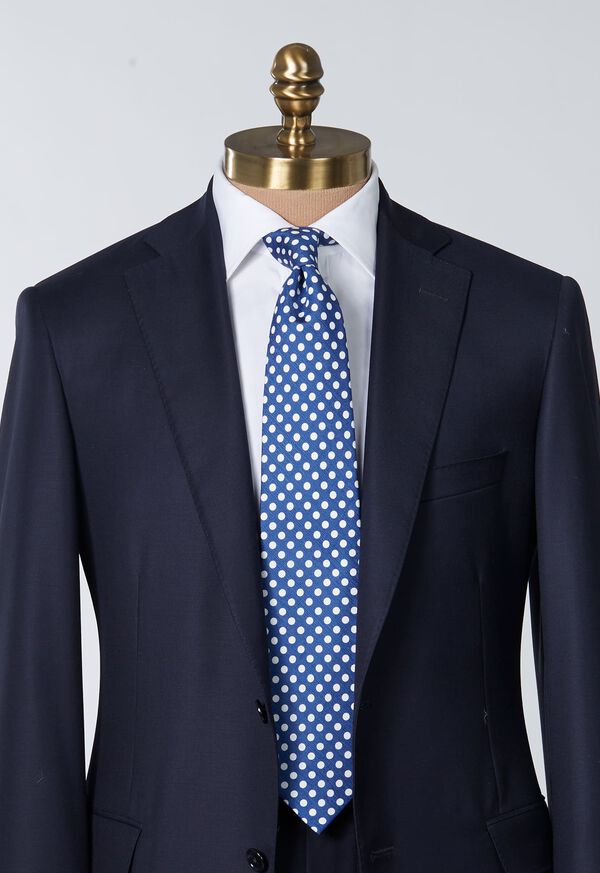 Paul Stuart Printed Silk & Cotton Polka Dot Tie, image 5
