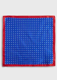 Paul Stuart Printed Silk Contrast Dot Pocket Square, thumbnail 2