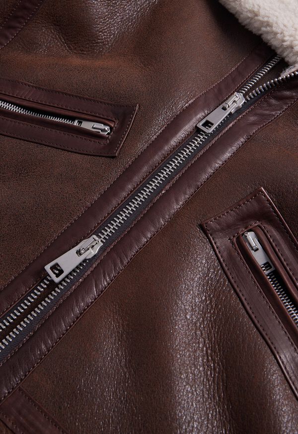 Paul Stuart Shearling Aviator Jacket, image 4