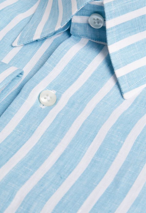 Paul Stuart Linen Stripe Sport Shirt, image 2
