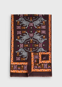 Paul Stuart Wool & Silk Exotic Print Scarf, thumbnail 1
