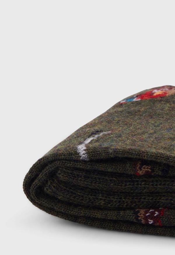 Paul Stuart Pheasant Motif Sock, image 2