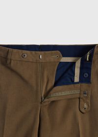 Paul Stuart Suede Trimmed Brushed Cotton Trouser, thumbnail 2