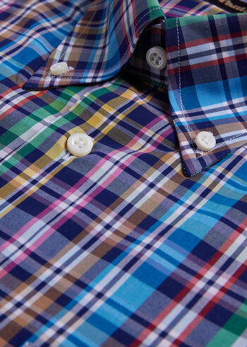 Paul Stuart Cotton Plaid Sport Shirt